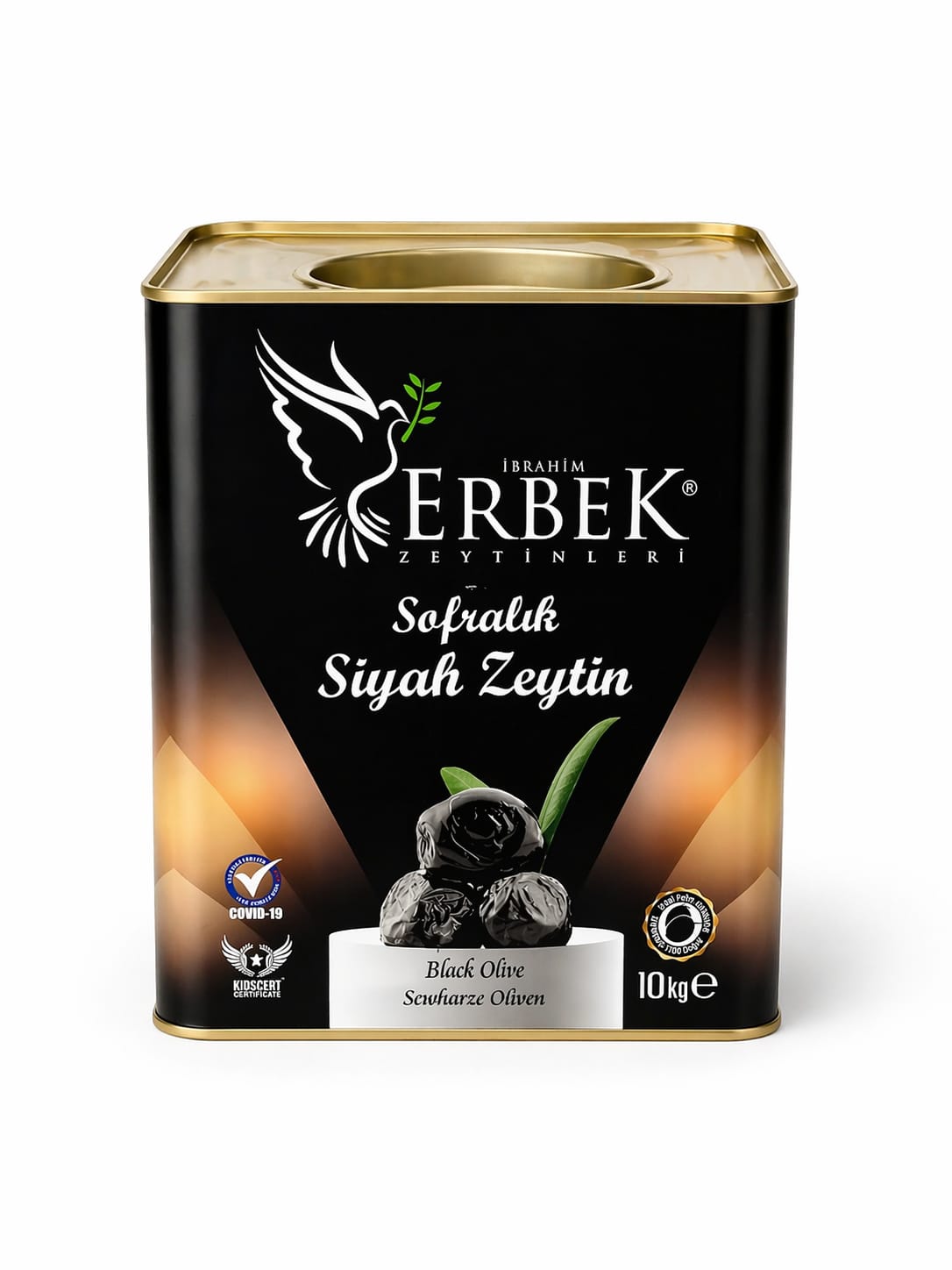İbrahim Erbek Sofralık Siyah Zeytin 10Kg