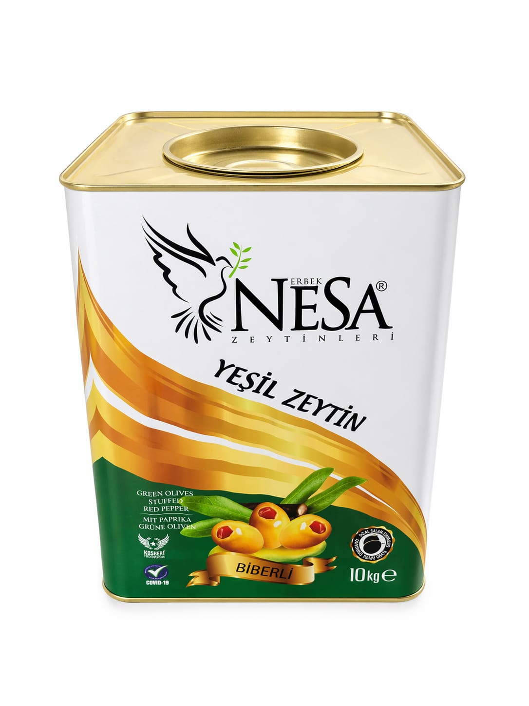 Nesa Yeşil Zeytin (Biberli) 10Kg